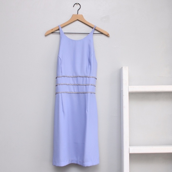 Dave & Johnny Y2K Periwinkle Purple Rhinestone Diamond Cocktail Dress​ Small - Picture 2 of 8